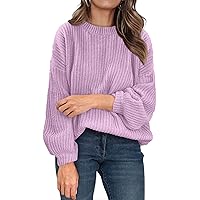 PRETTYGARDEN Womens Fashion Sweater Long Sleeve Casual Ribbed Knit Winter Pullover Sweaters Blouse Top