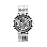 Calvin Klein Iconic Men's Automatic Watch - Stainless Steel with Exhibition Case-Back and Mesh Bracelet - Water Resistant to 3ATM/30 Meters - Premium Fashion Timepiece - 40mm