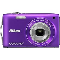 Nikon COOLPIX S3300 16 MP Digital Camera with 6x Zoom NIKKOR Glass Lens and 2.7-inch LCD (Purple)