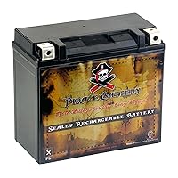 Rechargeable YTX20HL-BS High Performance Power Sports Battery - Absorbed Glass Mat - Replacement for Harley Davidson