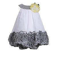 Bonnie Baby Baby Girls Black/White Metallic Plaid Bonaz Bubble Dress, Black/White Plaid Bonaz, 18 Months