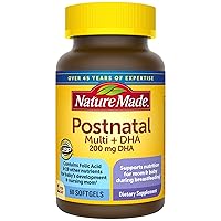 Postnatal Multivitamin + DHA 200 mg, 60 Softgels, to Support Nursing Moms & Babies During Breastfeeding, Postnatal Vitamins & Nutrients Include Iron, Vitamin D3, Calcium, Iodine