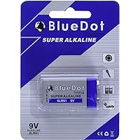 BlueDot Trading Heavy Duty 9 Volt Alkaline Batteries for Smoke and Carbon Monoxide Detectors, Security devices and Fire Alarms, (Packaging may vary), Quantity 1