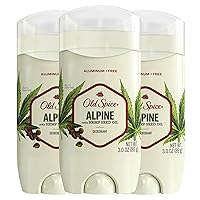 Old Spice Men's Deodorant Aluminum-Free Alpine with Hemp Oil, 3. oz (Pack of 3)
