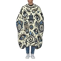 55x66 Inch Salon Cape With Snap Closure Lucky-Evil-Eyes Adult Hair Cutting Cape Barber Cape
