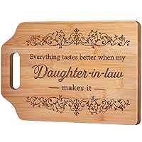 Daughter in Law Mothers Day Gifts - Engraved Bamboo Cutting Board - Daughter in Law Gifts from Mother in Law, Daughter in Law Birthday Gifts