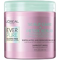EverPure Exfoliating Scalp Care + Detox Scrub with Apricot seed, 8 Ounce
