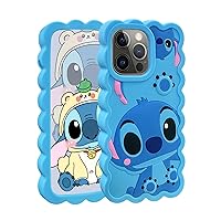 Cellular Phone Case for iPhone 12/12 Pro, Blue Dazui 3D Cartoon Soft Silicone Animal Anime Protector, Full Protective Cover