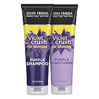 Violet Crush Purple Shampoo and Conditioner Set for Blonde Hair, Blonde Toner Neutralizes Yellow Tones for Bleached, Blonde, and Platinum Hair., Enhance Blonde Tones, 8.3 oz (2 Pk Set)