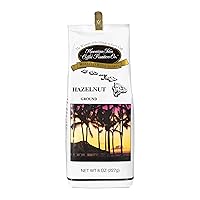 Hawaiian Isles Coffee Toasted Hazelnut Flavored, Light Roast Ground Coffee, Roasted with Aloha - 8 Ounce Bag