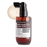 DermaFactory Scalp Treatment Tonic 3.3 Fl Oz Revitalize Thinning Hair Sebum Control Root Enhancer Scalp Instant Cooling & Nourishing Spray w/Brewer's Yeast 57% Caffeine No Sulfate Silicone Paraben