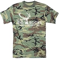 Mens I Like Big Bucks and I Cannot Lie T Shirt Funny Deer Hunting Hunter Gift