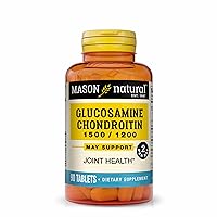 MASON NATURAL Glucosamine Chondroitin 1500/1200 2 Per Day with Vitamin C - Supports Joint Health, Improved Flexibility and Mobility*, 90 Capsules