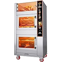 Stainless Steel Sweet Potato Oven, Baked Pizza Machine, Sweet Potato Grill, 10/20 Kg Capacity, 360 °, 2200W/4800W Rotation, 50-250 ° C L Temperature Range L
