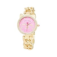 Betsey Johnson Women's Watch - Rhinestone Cat Designed Wristwatch, 3 Hand Quartz Movement