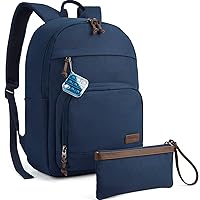 mommore School Backpack for Boys Girls 6-8 Years Old Lightweight Kids Bookbags Casual Daypack with Luggage Strap, Blue