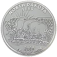 North Dakota State Quarter Magnet by Classic Magnets, 2.5