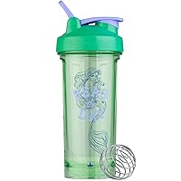 BlenderBottle Disney Princess Shaker Bottle Pro Series, Perfect for Protein Shakes and Pre Workout, 28-Ounce, Ariel