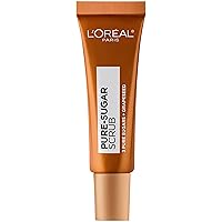 L'Oreal Paris Skincare Pure Sugar Lip Scrub with Grapeseed to Smooth and Glow, Travel Size Sugar Scrub for Face and Lips, 0.67 Fluid Ounce