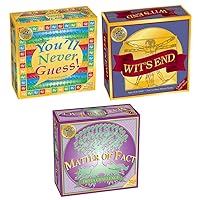 You'll Never Guess + Wit's End + Matter of Fact = Triple Play Board Game Bundle for Game Night