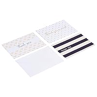 Amazon Basics Thank You Cards and Envelopes, 48 Count, Polka Dot and Stripe