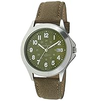 Peugeot PP Men Army Military Style Quartz Weekender Watch with 24-Hour Time & Stainless Steel Bracelet