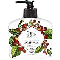 Nourish Organic | Organic Hand Wash - Wild Berries | GMO-Free, Cruelty Free, Organic (7oz)