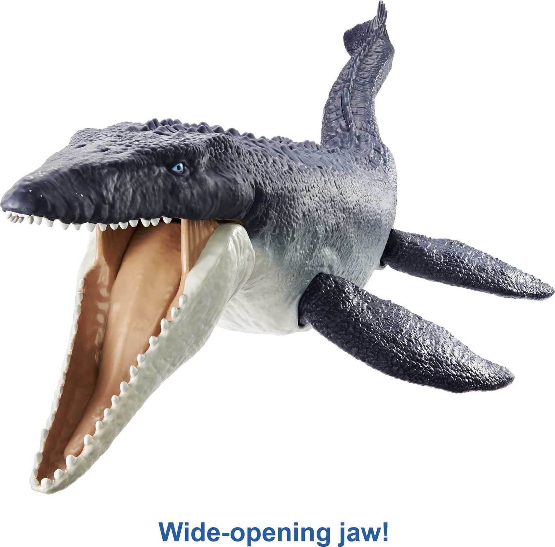 Jurassic World Toys Dominion Mosasaurus Dinosaur Action Figure, 29-in Long Toy with Movable JointsPlus Downloadable App & AR