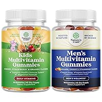 Bundle of Delicious Daily Kids Multivitamin Gummies - Multivitamin for Kids Immunity Support Gummies and Daily Mens Multivitamins Gummies - Mens Gummy Multivitamins with Zinc and Biotin Immune Support