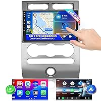 Roinvou 2+64G Android 13 CarPlay Stereo for 2006-2017 Ford Expedition, Wireless CarPlay Radio with Android Auto, 9'' Touch Screen in-Dash GPS Navigation Support Mirror Link BT HiFi WiFi RDS SWC