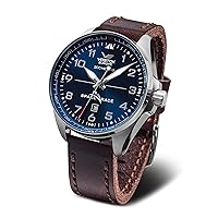Vostok Europe Men's Automatic Watch Space Race Brown/Blue YN55-325A661, brown, Strap.