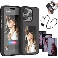 Smart Ink Phone Case, E Ink Phone Case, Snap Frame Phone case, for iPhone 15 pro max Smart case Long-Lasting Imaging Display (Black, for iPhone14)
