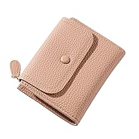 Men's Leather Money Clip Powerful Magnet Women Multifunction Small Fashion Fresh and Beaded Clutches (Pink, One Size)