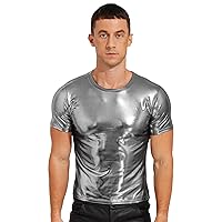 YiZYiF Men's Steampunk Buckle Shirt Leather Rock Belt Sleeveless Vest Casual Tank Tops T-Shirt