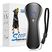 New Anti Barking Device, Dog Barking Control Devices,Rechargeable Ultrasonic Dog Bark Deterrent up to 16.4 Ft Effective Control Range Safe for Human & Dogs Portable Indoor & Outdoor(Black)