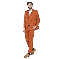 WINTAGE Men's Polyester Cotton Wedding and Evening 3 Pc Suit