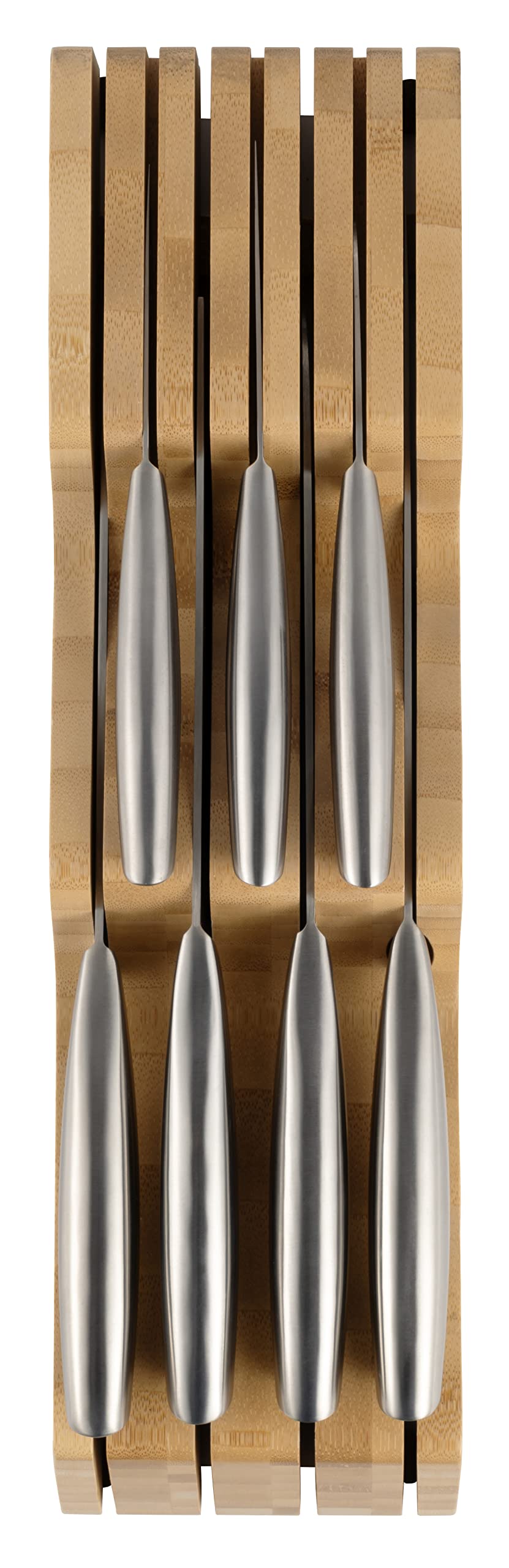 Ozeri 8-Piece Stainless Steel Knife Set, with Japanese Stainless Steel Slotted Blades