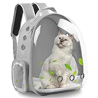 Cat Carrier Bag Expandable Portable Space Capsule Pet Backpack Airline Approved Pet Carrier Bag Vented Clear Travel Bag for Small Animals Kittens Dogs