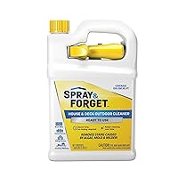Spray & Forget Ready-to-Use House & Deck Outdoor Cleaner - Nested Trigger Spray Bottle - 1 Gallon