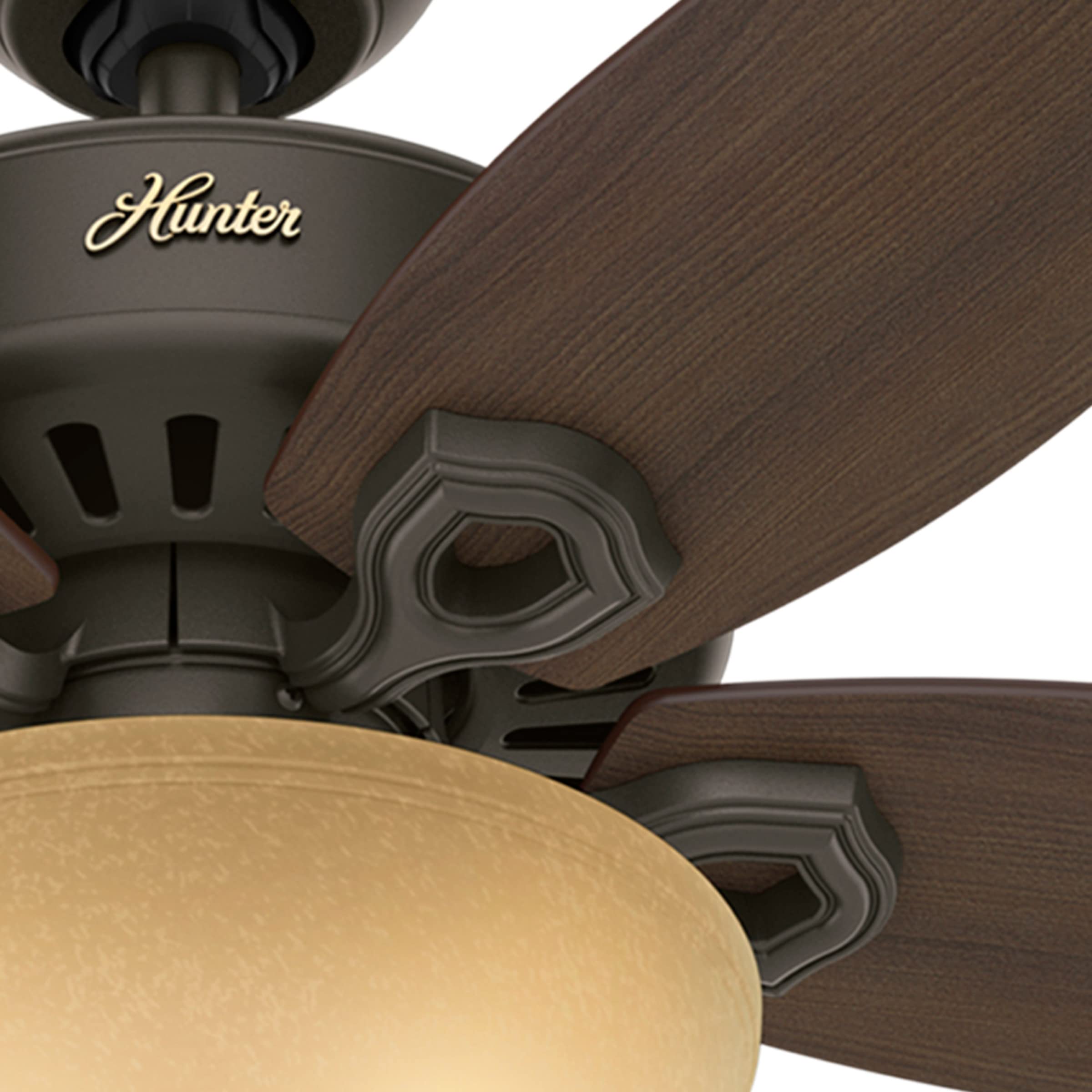 Hunter Fan Company, 52218, 42 inch Builder New Bronze Ceiling Fan with LED Light Kit and Pull Chain