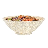 Restaurantware - Bambuddha 29 Ounce Bamboo Salad Bowl, 1 Heavy-duty Serving Bowl - Sustainable, Reusable, Beige Bamboo Bamboo Tableware, For Serving Salads, Noodles, And Pasta