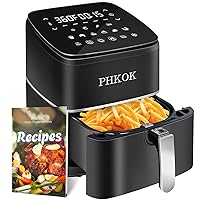 LCD Touch Screen Timer Temperature Control 1400W Air Fryer XL Auto Shut Off Dishwasher Safe W/50 Recipes 5.8Qt Electric Hot Airfryer Oven Oilless Cooker with Detachable Nonstick Basket 