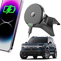Magnetic Wireless Car Charger,Specific Phone Mount for Ford Bronco 2023-2021 (NOT for Bronco Sport), 15W max Wireless Fast Charging for iPhone 15 14 13 12 Series