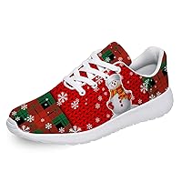 Christmas Shoes Womens Mens Running Shoes Tennis Walking Sneakers Casual Athletic Sport Jogging Shoes Gifts for Boy Girl