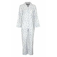 Champion Ladies Womens Blue Sea Wyncette Cotton Long Pyjama Sleepwear Nightwear