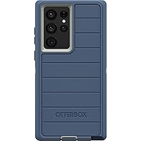 OtterBox Defender Series Case for Samsung Galaxy S22 Ultra (Only) - Case Only - Microbial Defense Protection - Non-Retail Packaging - Fort Blue