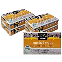 COLE’S - Smoked Trout Fillet with Lemon & Cracked Pepper | 3.2oz Hand-Packed Canned Fish | High in Protein & Vitamin D | Preservative Free | Pack of 5