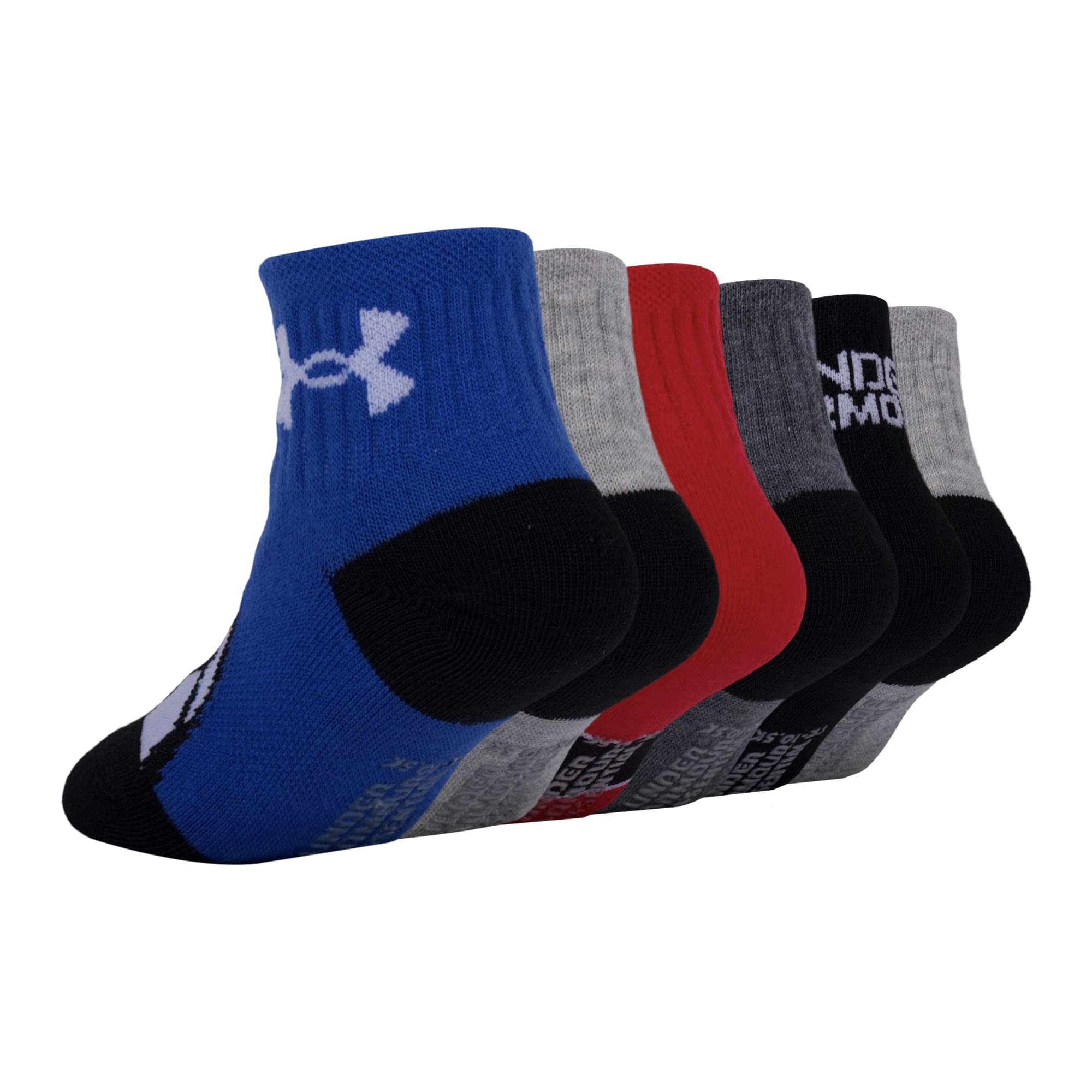 Under Armour Boys Multi Pack Printed Quarter Sock