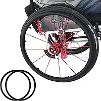 Wheelchair Cover Wheelchair Accessories 24in Wheelchair Push Rim Covers 1 Pair Non-Slip Wear-Resistant Hand Push Cover Wheelchair Rear Wheel Push Ring Protective Cover (Color : Black)