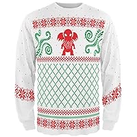 Cthulhu Lovecraft Dimensions Ugly Christmas Sweater All Over Adult Long Sleeve T-Shirt